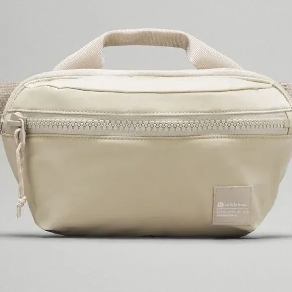 NWT LILULEMON ALL DAY ESSENTIALS BELT BAG FANNY SADDLE RAW LINEN WHITE Opal nwt - Picture 1 of 8